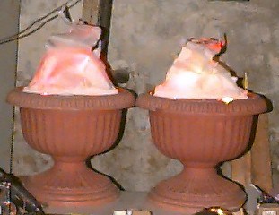 Faux Flame Urns
